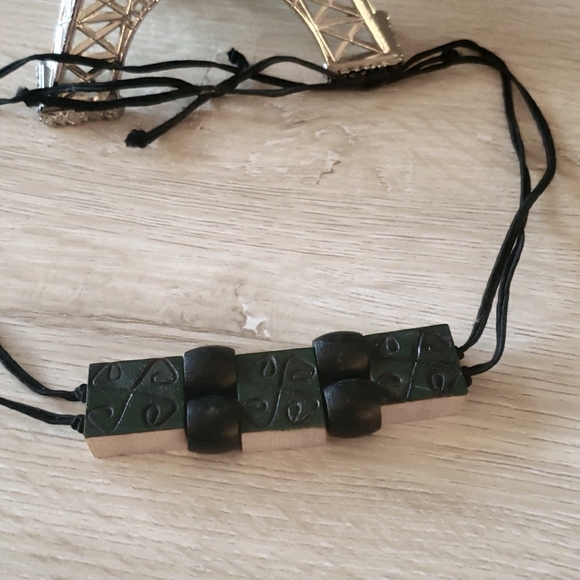 Vintage 90s wooden choker - Picture 1 of 4
